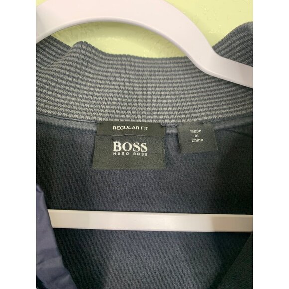 Hugo Boss Men’s Blue Sidney Quarter Zip Pullover Sweater Size Extra Large - Picture 4 of 13